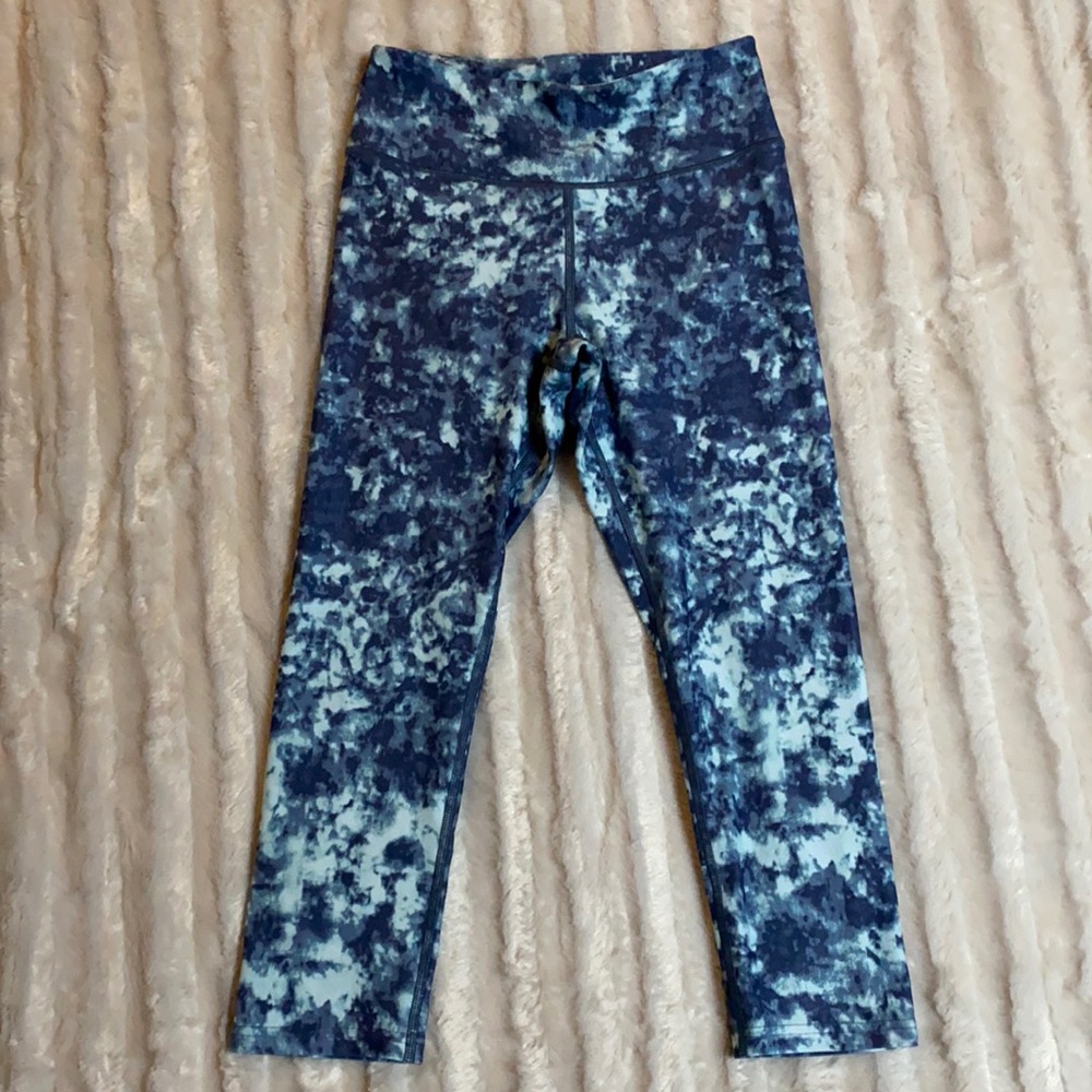 Fila Sport Blue Tie-Dye Look Small Crop Leggings